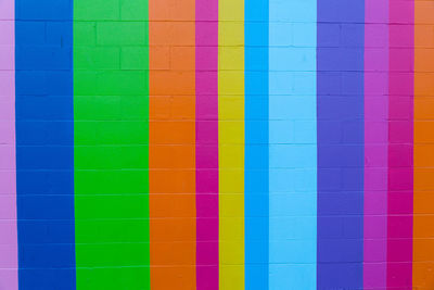 Full frame shot of multi colored wall