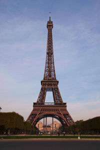 View of tower against cloudy sky