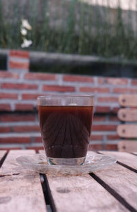 Close-up of coffee on table