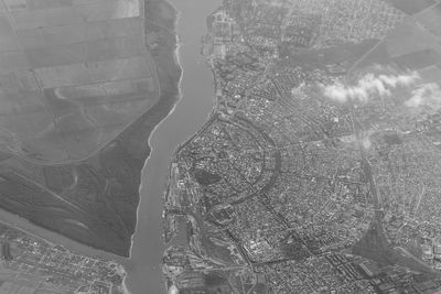 Aerial view of agricultural landscape