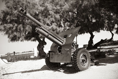 View of truck on field