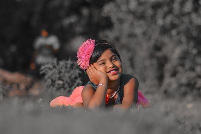 Portrait of a smiling young woman