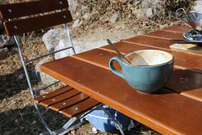 Close-up of coffee on table