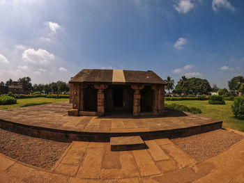 Old ruins of temple against sky