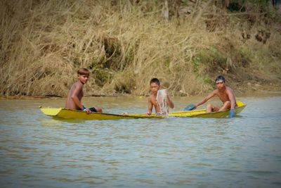 People enjoying in water