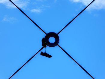 Low angle view of street light against sky