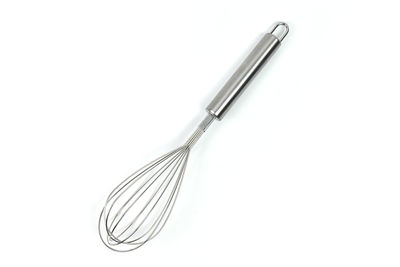 High angle view of crane against white background