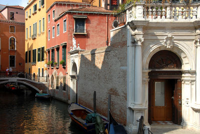 View of canal in old town