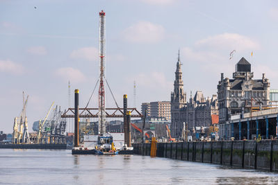 View of buildings at waterfront