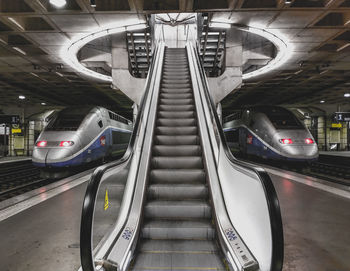 View of escalator at railroad station