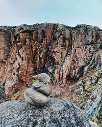 Scenic view of rocky mountains against sky