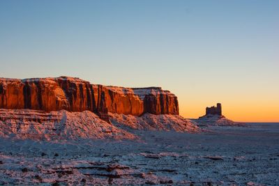 Scenic view of snow against sky