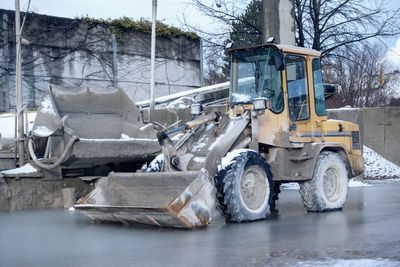 View of construction site during winter