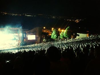 Group of people at night