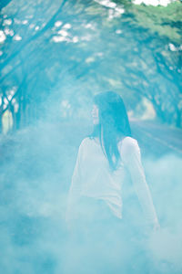 Woman in swimming pool