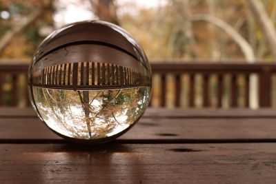 Close-up of glass on table