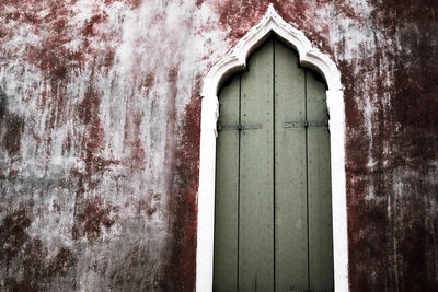 Close-up of door of building