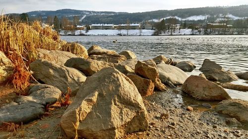 River flowing through rocks