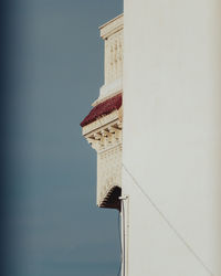 Low angle view of lighthouse against clear sky