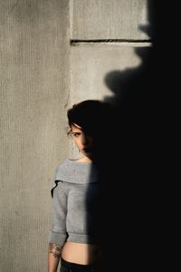 Man standing in the dark