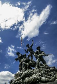 Low angle view of statue