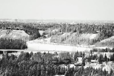 Scenic view of river against clear sky