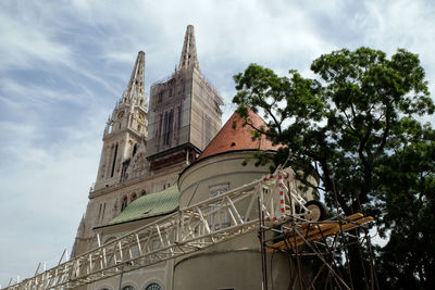 Low angle view of historical building against sky