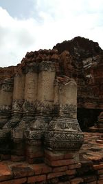 Low angle view of old ruins