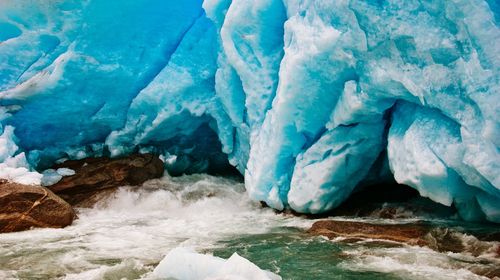 Scenic view of frozen sea