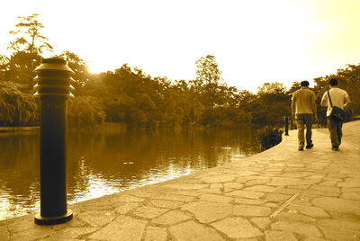 View of lake with trees in background