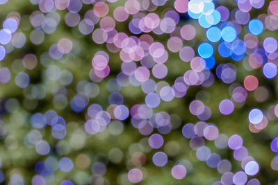 Defocused image of illuminated lights