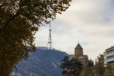  tbilisi city center, old famous houses and city view, old famous street in old town, architecture 