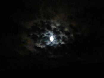 Low angle view of moon in sky
