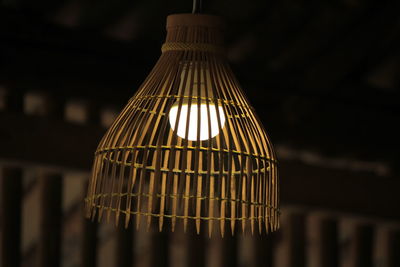 Close-up of illuminated light bulb