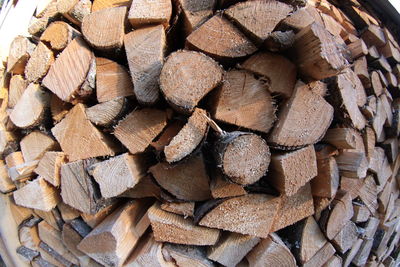 Full frame shot of firewood