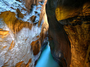 Rock formations in cave