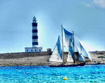 Lighthouse in calm sea