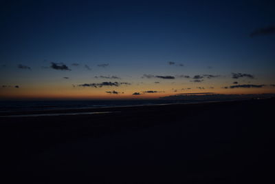 Scenic view of sea against sky at sunset