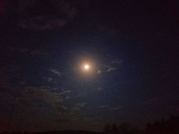 Scenic view of moon against sky at night