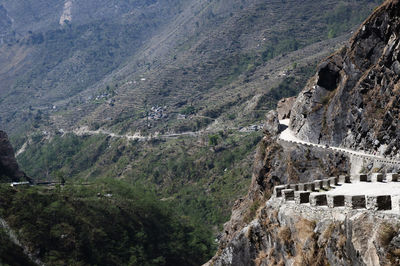 High angle view of a mountain