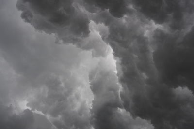 Low angle view of storm clouds in sky