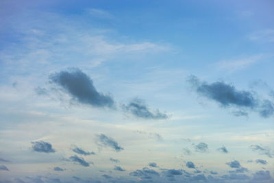 Low angle view of clouds in sky