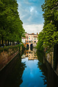 Mantua, italy. rio of mantua, the famous canal that crosses the ancient city