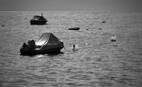 Boats in sea