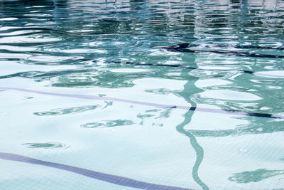 High angle view of swimming pool