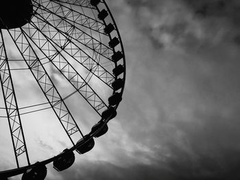 Low angle view of ferris wheel against sky