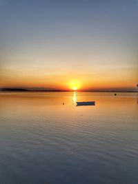 Scenic view of sea during sunset