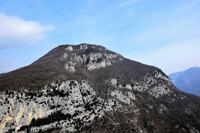 Scenic view of mountain range against sky