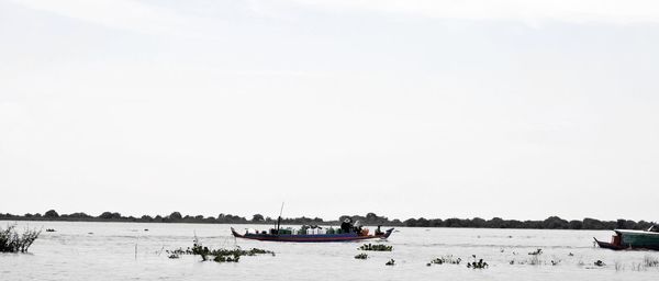 Boats in sea