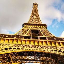 Low angle view of eiffel tower